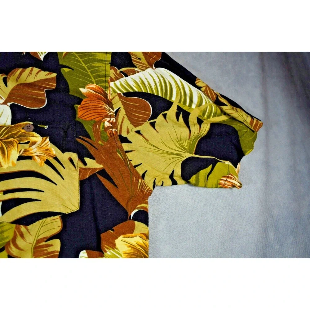 S&D Bahamas Short Sleeve Casual Shirt Tropical Print XL‎ Rayon